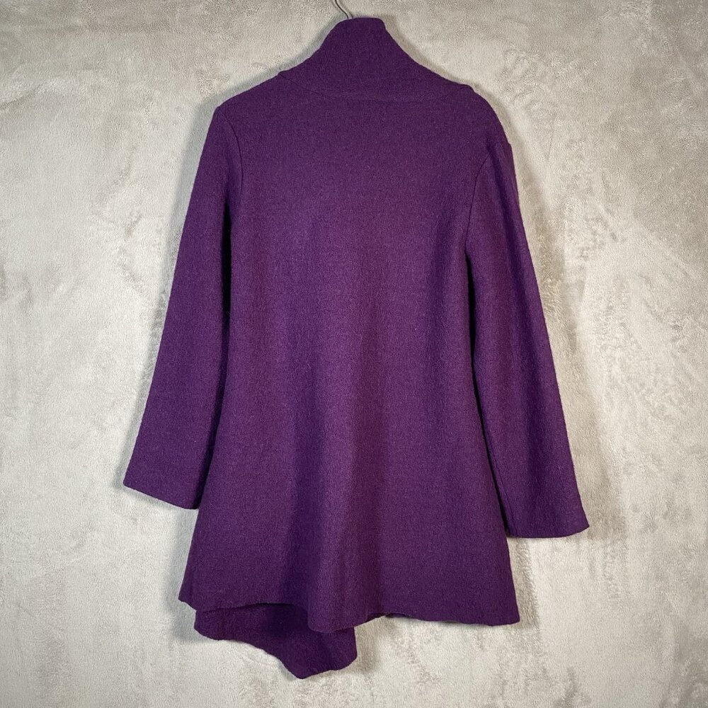 Northstyle Coat M Lightweight Boiled Wool Crossover Wrap Clasp Pockets Lagenlook - Picture 8 of 15
